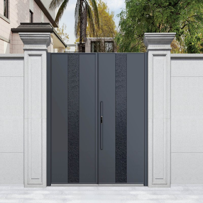 Industrial Style Outdoor Aluminum Gate Laser Cut Panels Powder Coated Finishes