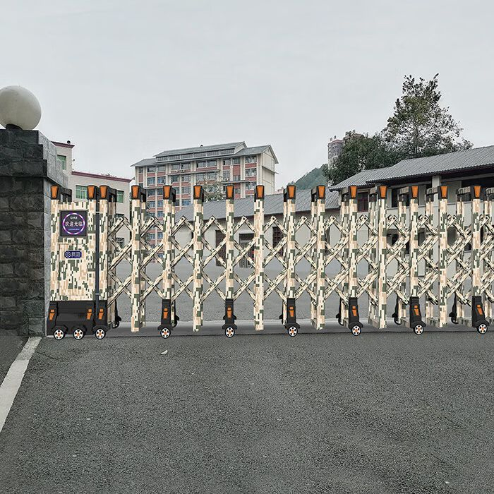 Industrial Park Entrance Customizable Outdoor Security Aluminum Alloy Automatic Retractable Gate