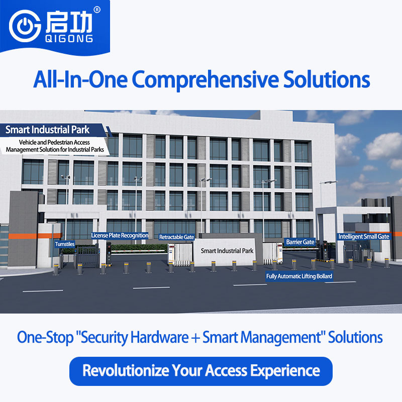 Industrial Park Entrance Customizable Outdoor Security Aluminum Alloy Automatic Retractable Gate