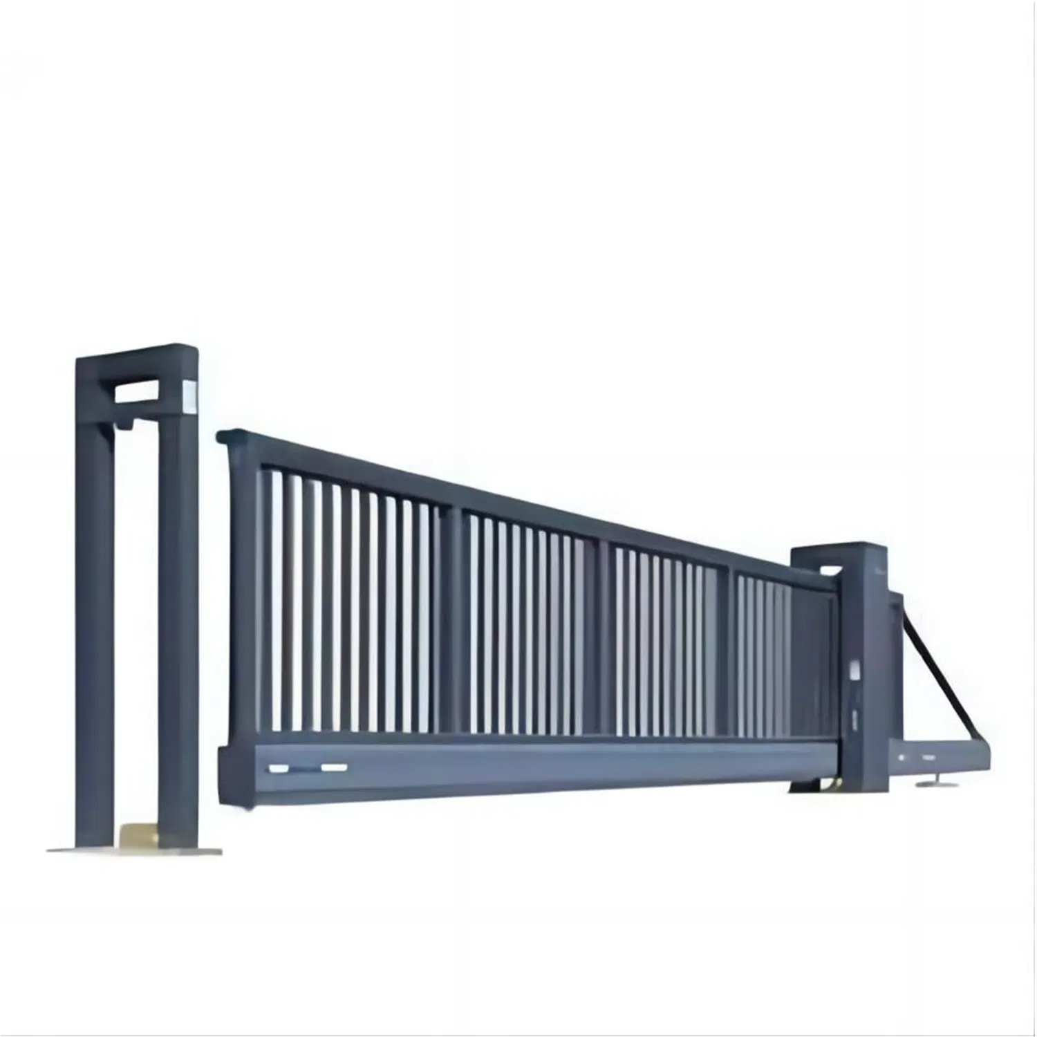 Xgy China Factory Modern Industrial Secure Design Electric Motor Opener Curved Fence Slide Gate Automatic Aluminium Cantilever Sliding Door for Houses Entrance