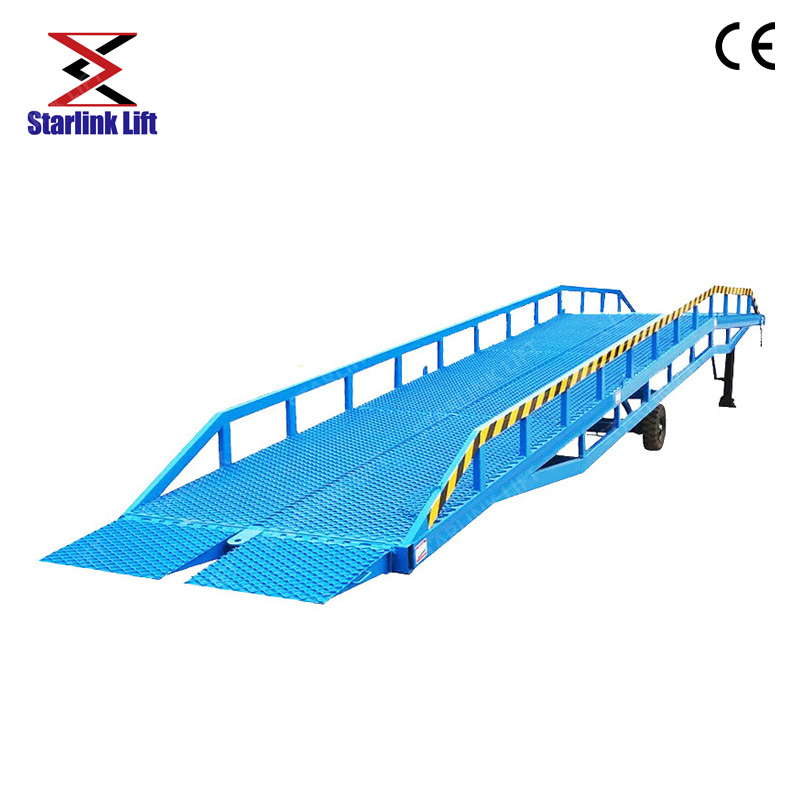 8ton 10ton 12ton 15ton Mobile Loading Unloading Ramp for Container Yard Ramp Forklift Ramp Dock Leveler Container Yard Ramp