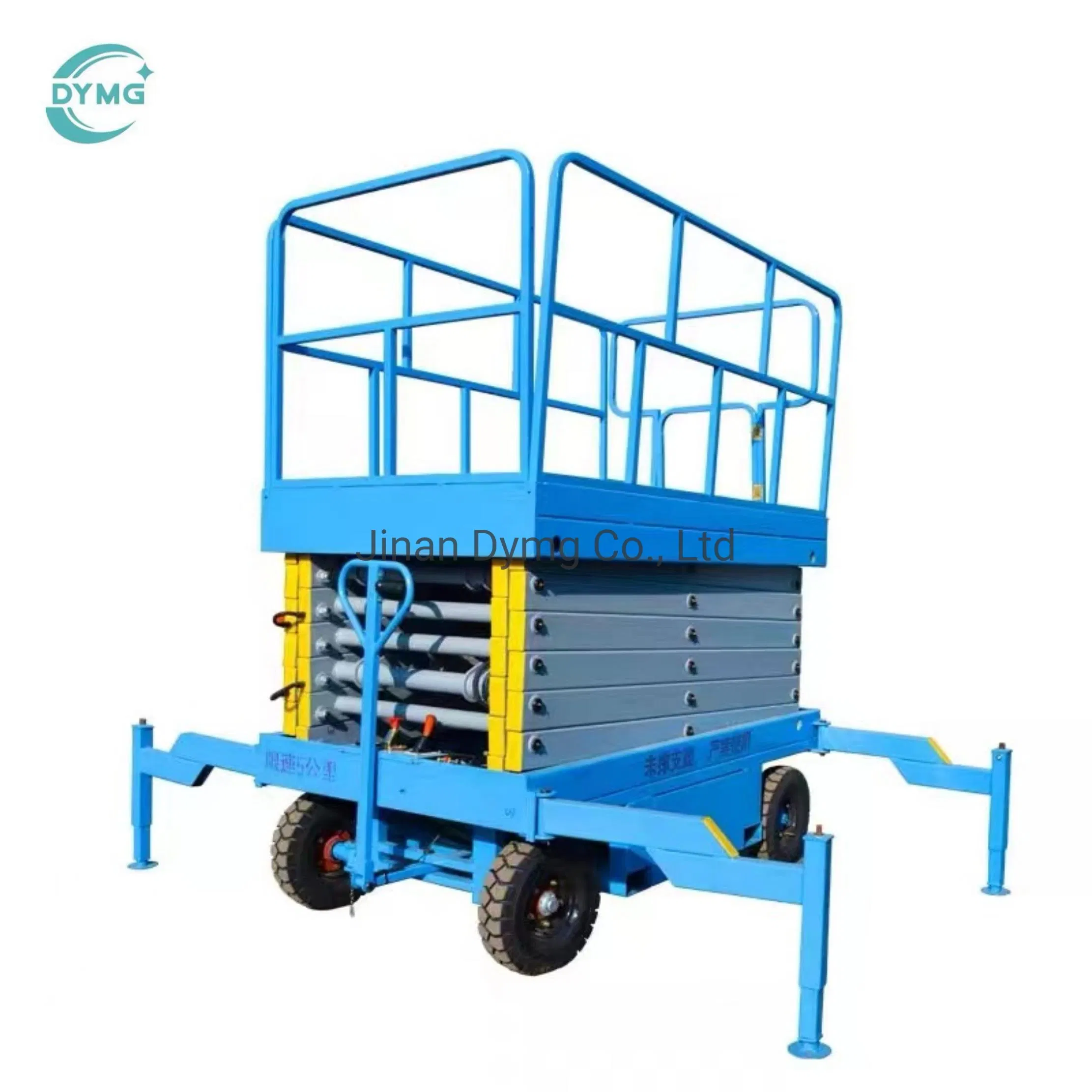 Dymg 10m Hydraulic Towable Battery Powered Mobile Scissor Lift Platform