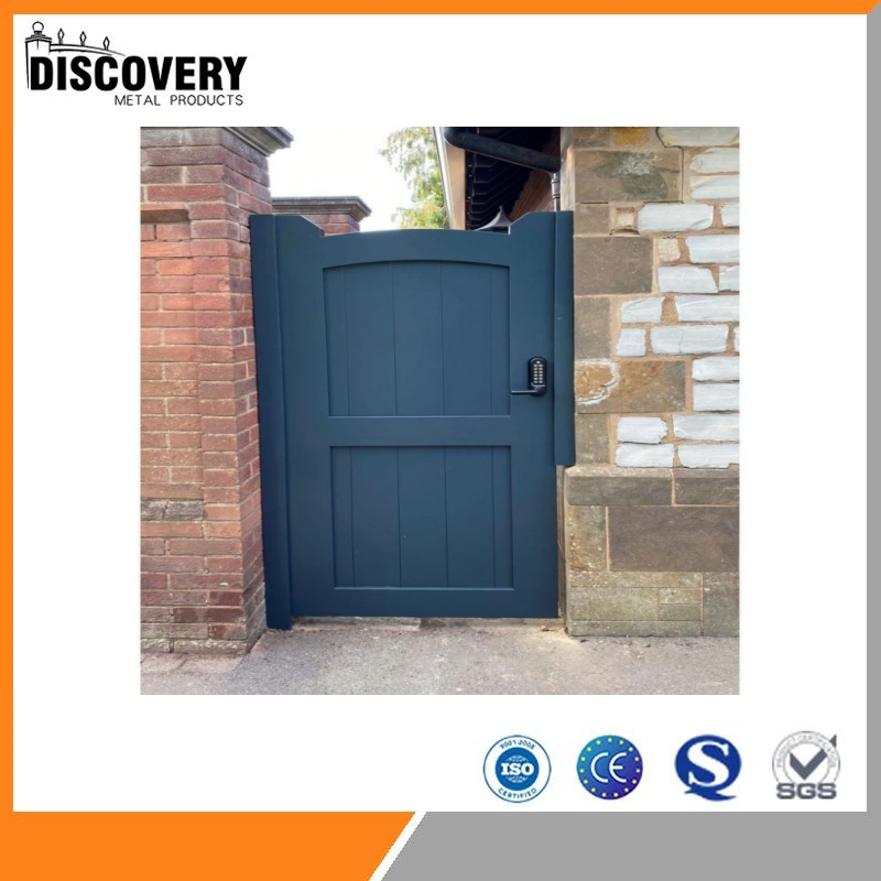 New Style Can Custom Horizontal Single Panel Modern Main Gate Design Aluminium Sliding Gate Metal Panel Industrial Entrance Gate