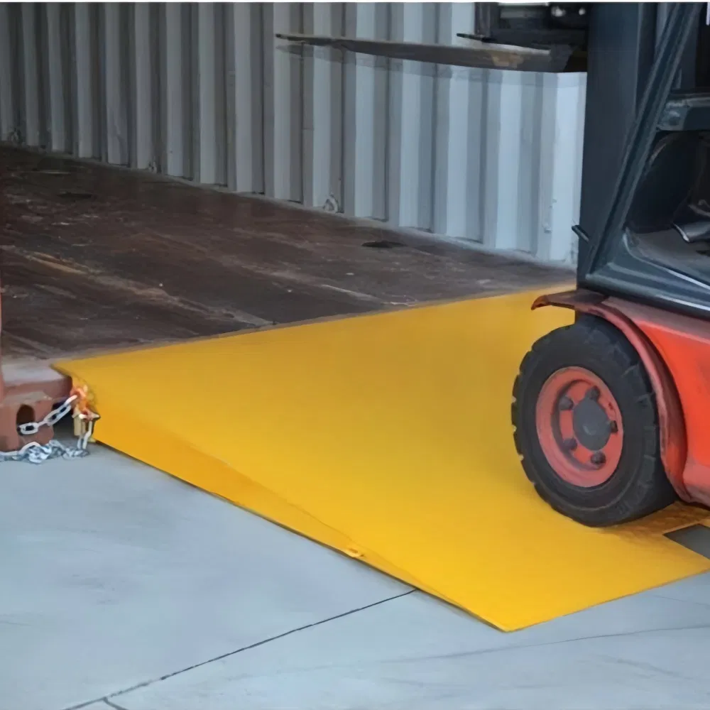 68" X 86" Heavy-Duty Mobile Steel Forklift Yard Dock Ramp, 15, 000 Lb Capacity Ideal for Warehouse/Shipping Container Loading Unloading