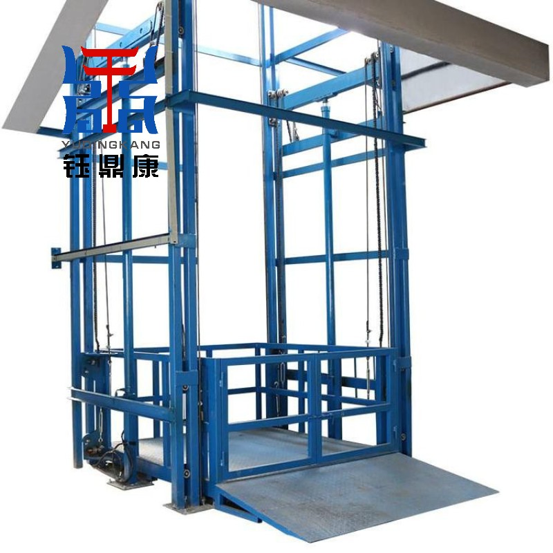 Guide Rail Goods Lift Energy Saving Electric Hydraulic Cargo Elevator for Warehouse