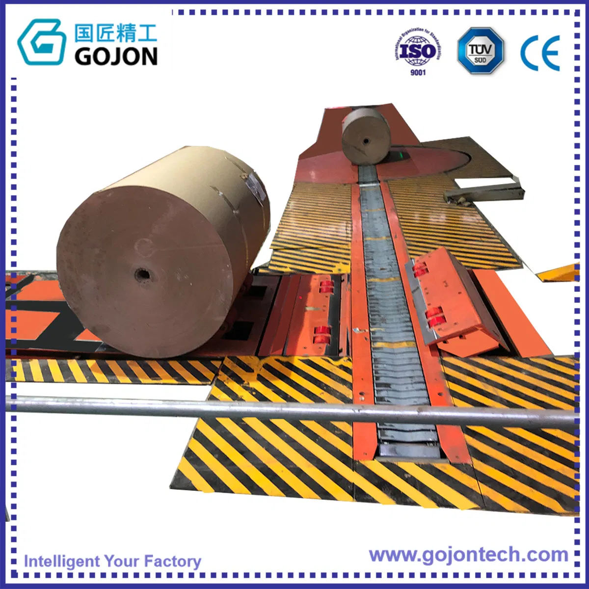 Carton Box Fully Automatic Handing Rotate Table Corrugated Cardboard Equipment Logistics Machine Belt Underground Raw Paper Reels Roll Conveyor System