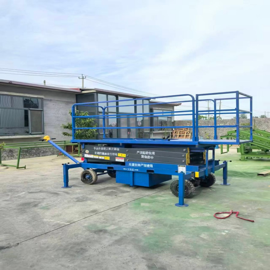 Portable Articulated Construction Machine, Mobile Hydraulic Mobile Indoor Scissor Lift Platform