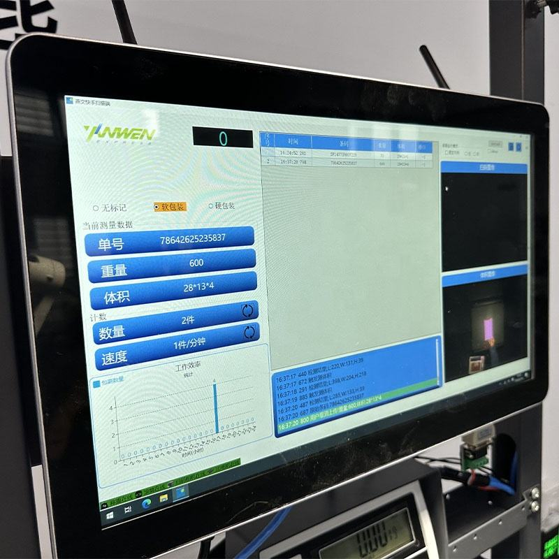 Custom Static Dws Box Parcel Dimensioning Checking Code Scanning and Weighing Measure Conveyor System