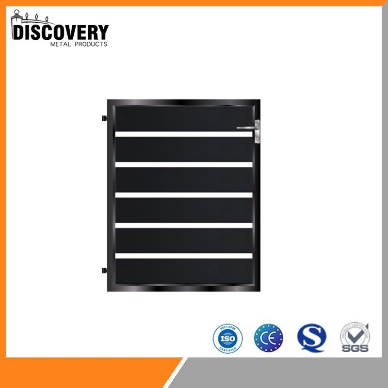 New Style Can Custom Horizontal Single Panel Modern Main Gate Design Aluminium Sliding Gate Metal Panel Industrial Entrance Gate