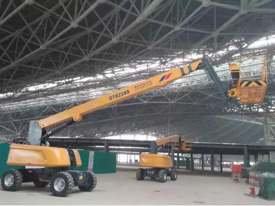26m Platform Hydraulic Lift Table Mobile Scissor Lift Xga26 Telescopic Boom Lift Aerial Work Platform