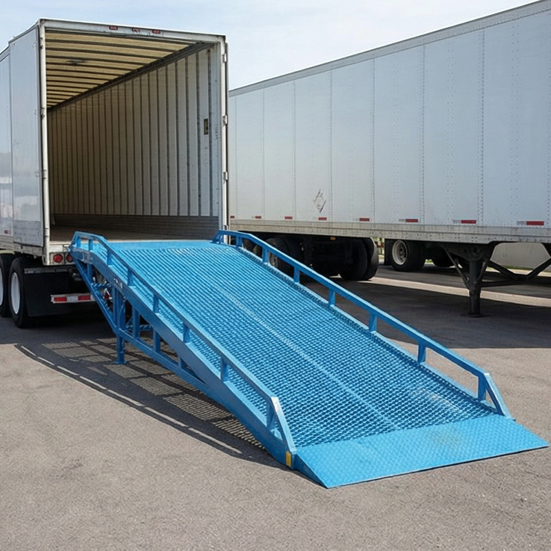 Portable Mobile Truck Loading Ramp Yard Truck Ramp Hydraulic Container Dock Ramp