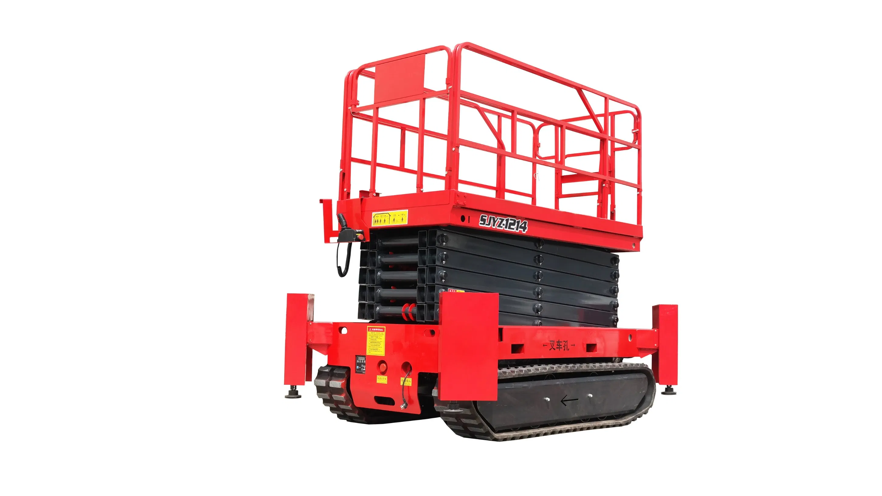 Electric Scissor Lift for Construction Projects 6m 8m 10m 12m 14m Mobile Lifting Platform 2000kg--Caterpillar Type