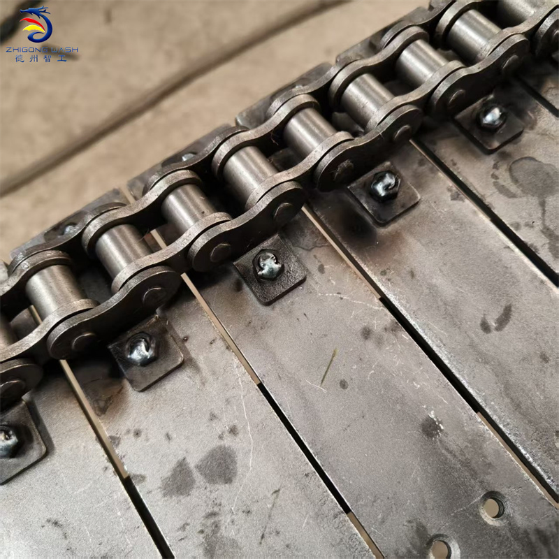 Pre-Assembled Heavy-Duty Chain Conveyor with Perforated Plates &amp; Roller Drive for Industrial Lines