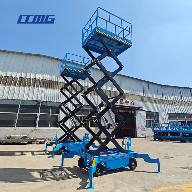2 Ton 18m Working Height Scissor Mobile Boom Lift Work Platform