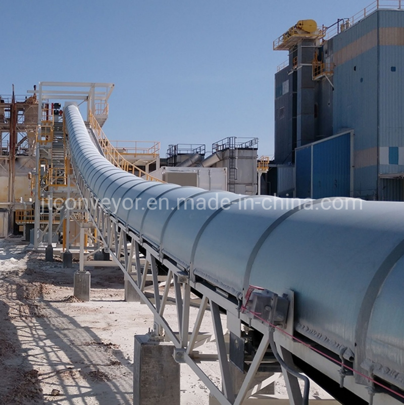 Industrial Bulk Fixed Gravity Roller Powered Radial Mobile Truck Loading Corrugated Sidewall Chevron Rubber Belt Conveyor for Coal Mining Cement Quarry Crusher