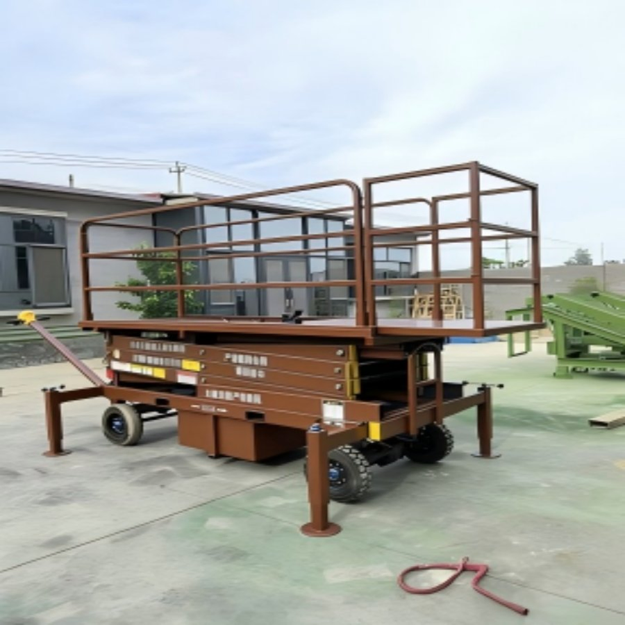 Portable Articulated Construction Machine, Mobile Hydraulic Mobile Indoor Scissor Lift Platform