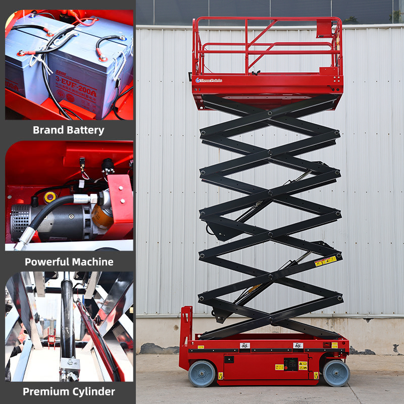 4-18m Rough Terrain Self Propelled Track Scissor Lift Mobile Hydraulic Electric Lifting Scaffold Work Platform ATV