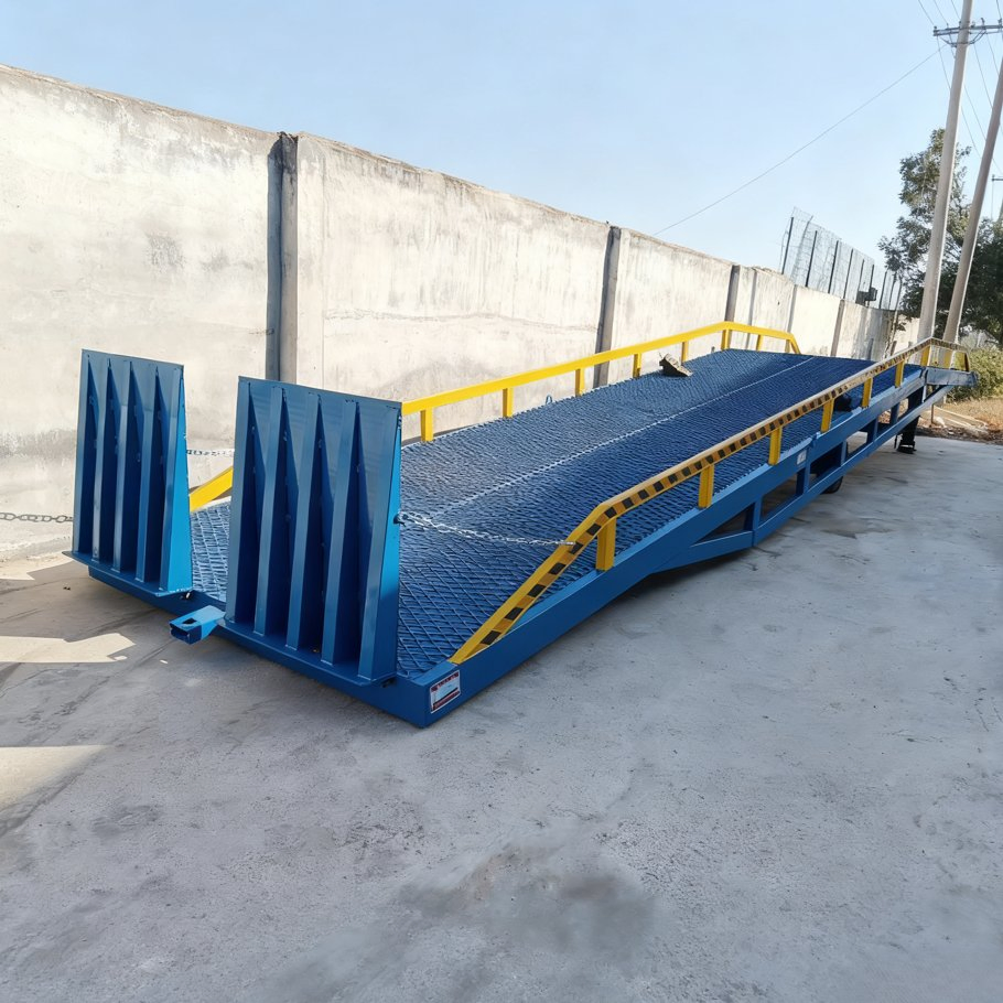 Mobile Dock Leveler for Flexible Loading at Multiple Locations Mobile Yard Ramp 8t 10t 12t 14t 16t Dock Ramp Container Loading Ramp