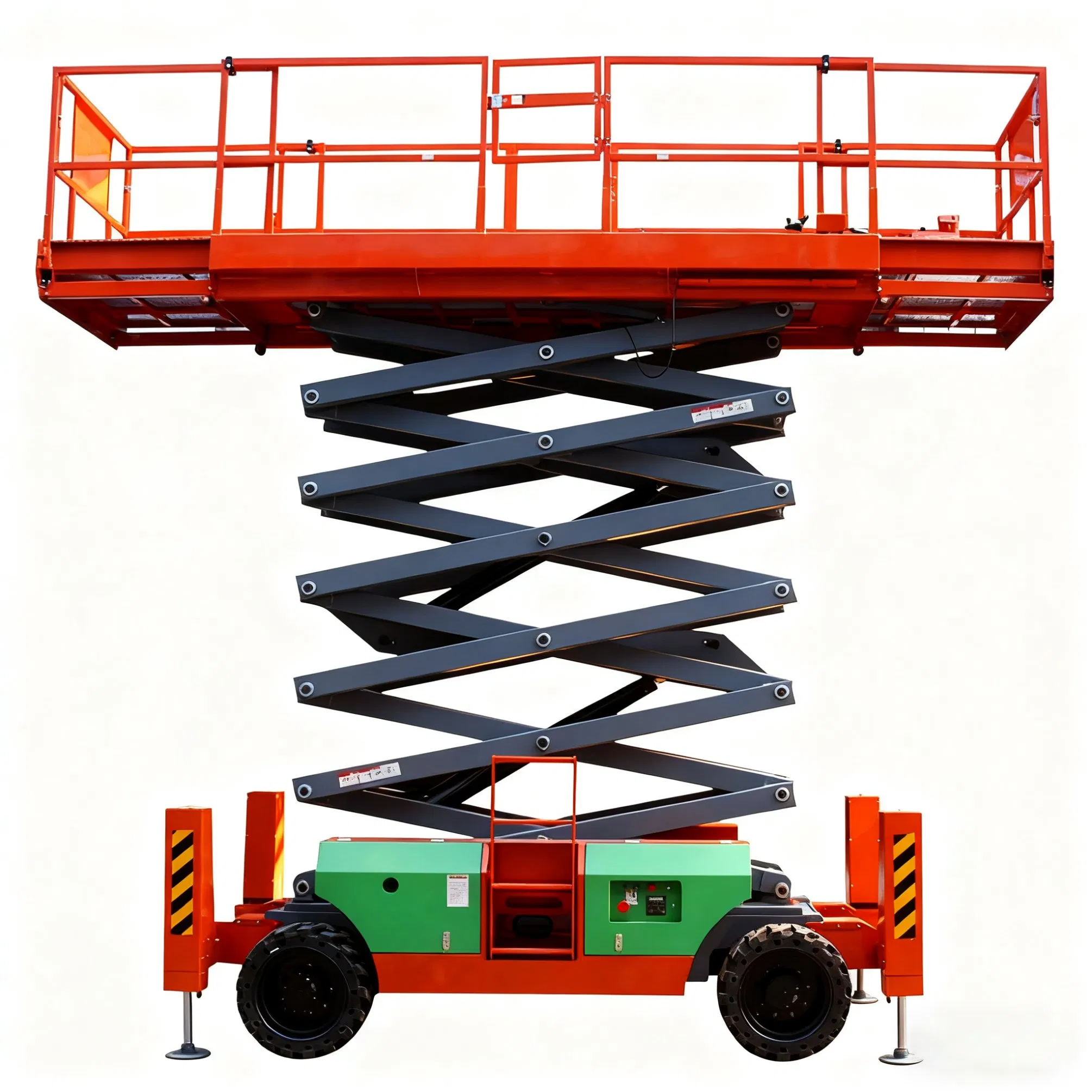 Working Rough Terrain Aerial Electric Mobile off-Road Boom Lifting Equipment Car Hydraulic Self-Propelled Scissor Lift Platform Price with CE