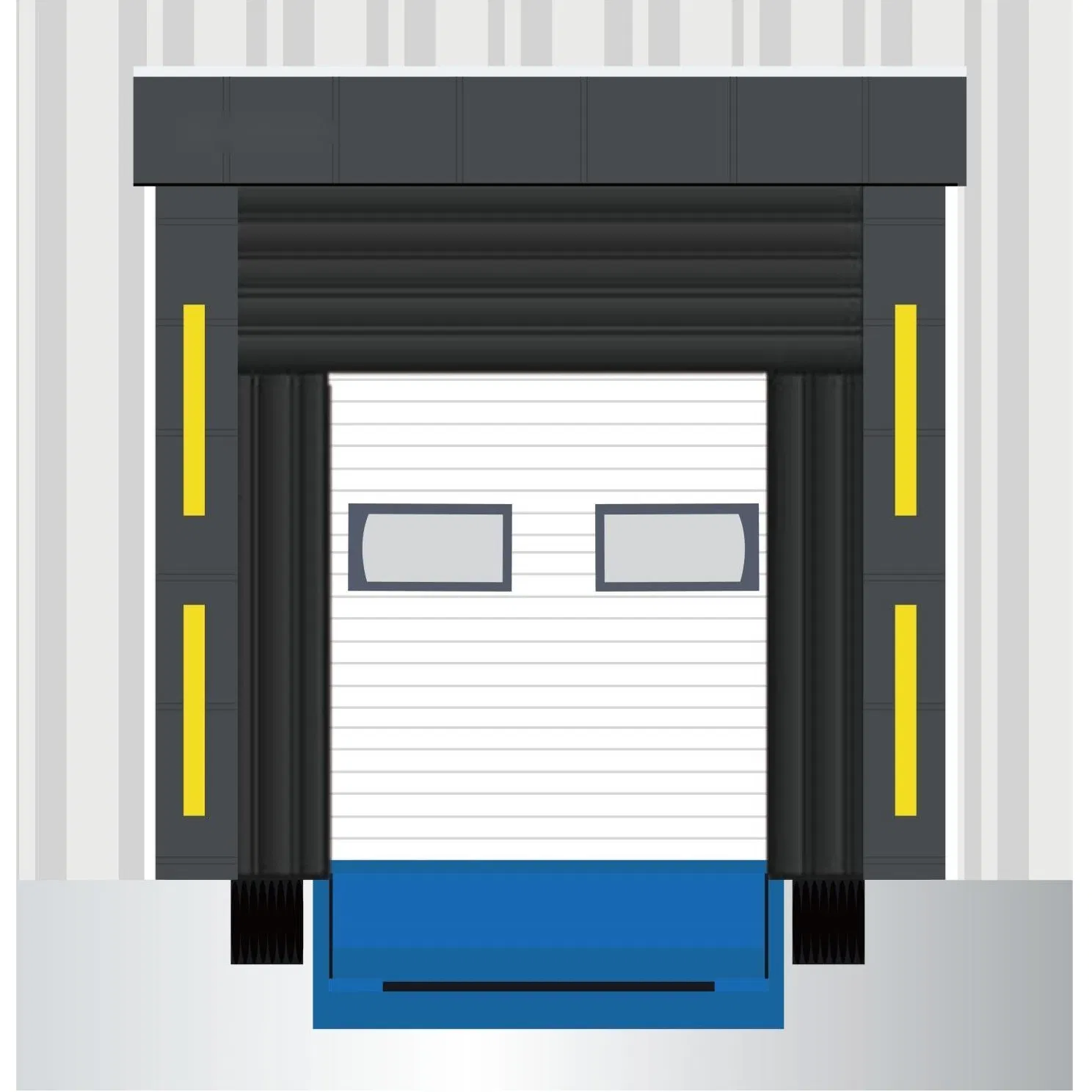 Food Factory Cold Warehouse PVC Fabric Retractable Loading Bay Loading Container Logistics Anti-Crush Adjustable Inflatable Dock Shelter Dock Door Shelter