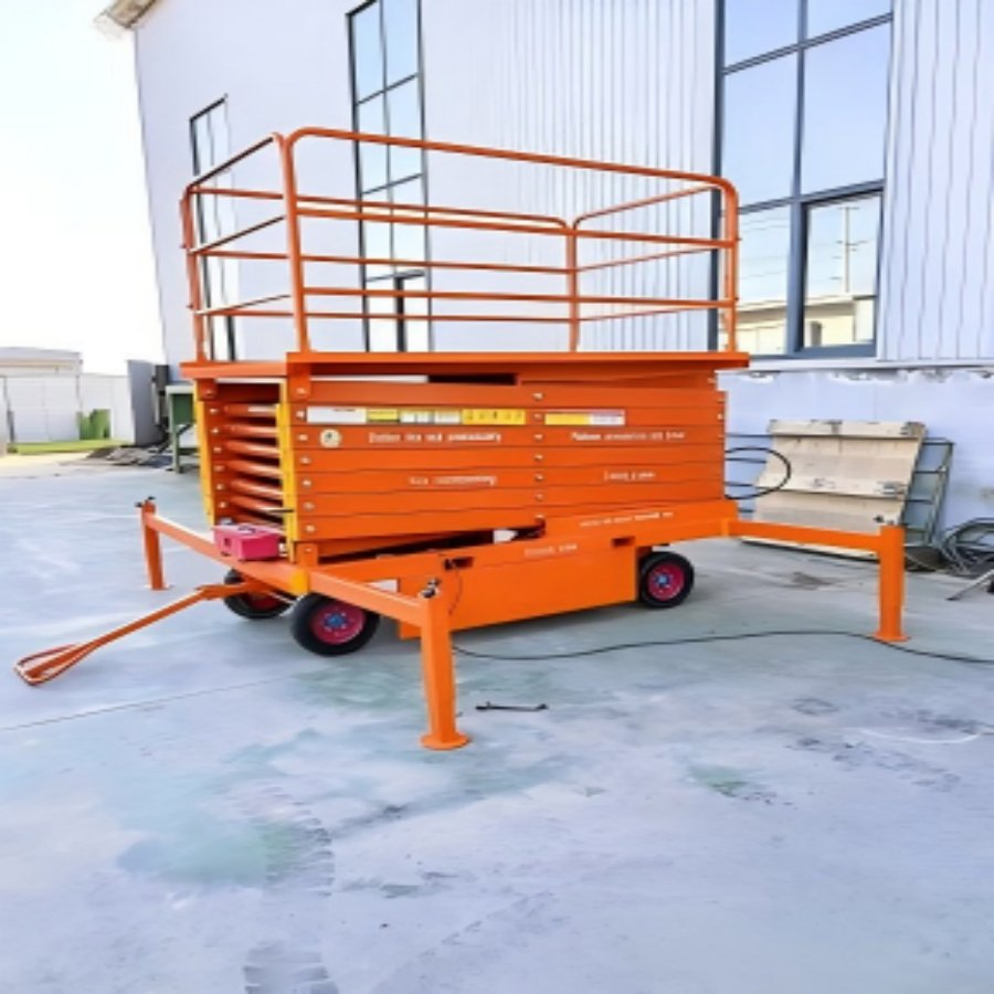 Portable Articulated Construction Machine, Mobile Hydraulic Mobile Indoor Scissor Lift Platform