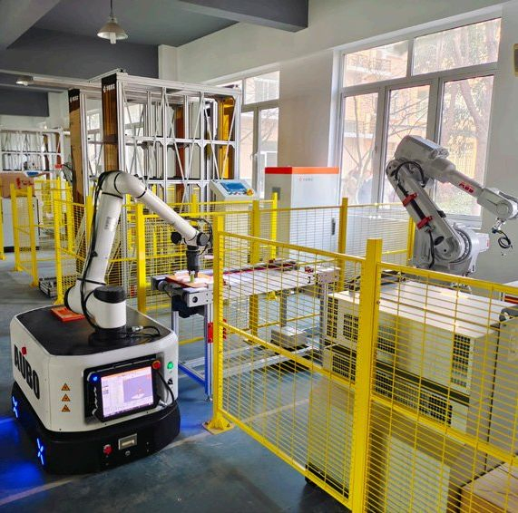 Aubo-I10 Mobile Composite Agv Robot Slam Lidar Navigation Visual Positioning Dual Wheel Differential Control for Material Handling