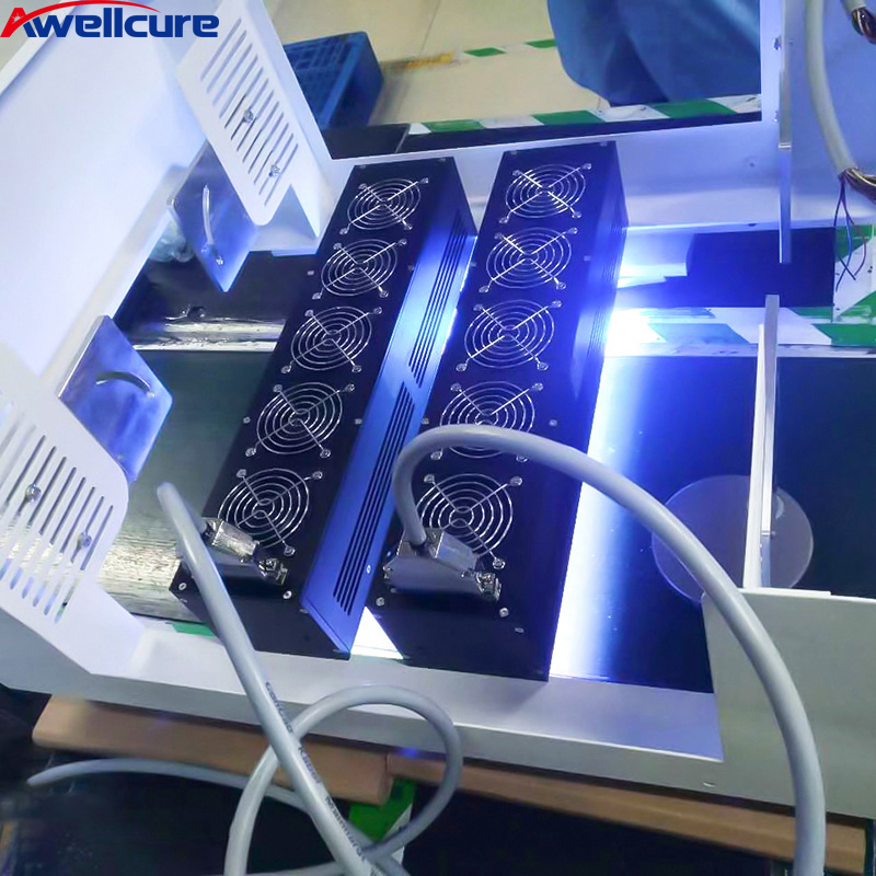 UV LED Curing Tunnel Conveyor System Installed with UV Lamp Customized Sizes