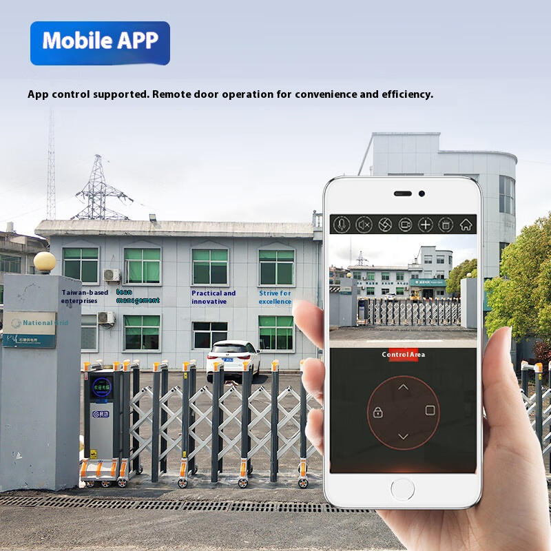 Industrial Gates Automatic Gate Motor Security Alarm Luxury Automatic Retractable Gate