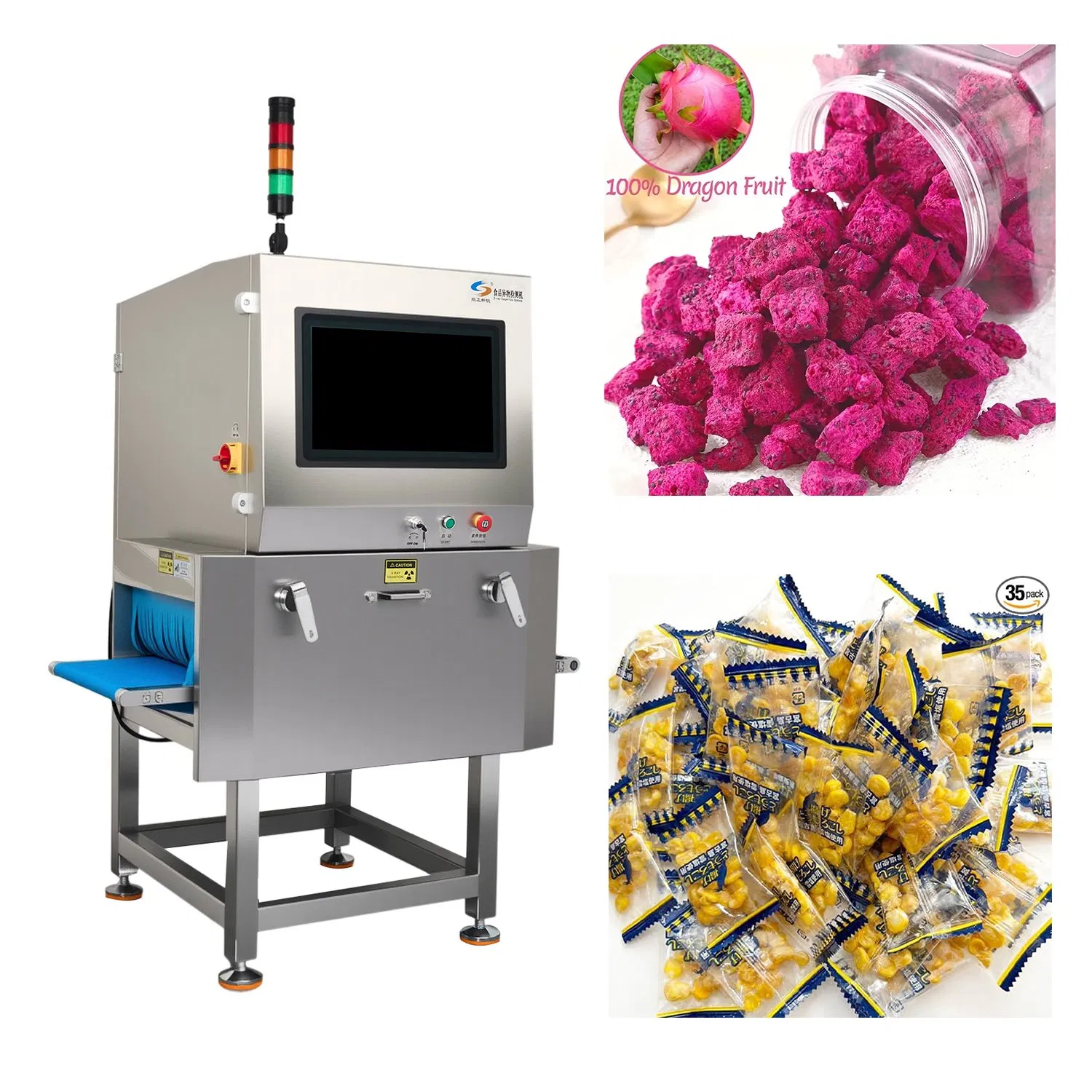 Jzxr Xr-400d Conveyor Belt Foreign Objects Detection X-ray Inspection System for Small Packaged Food