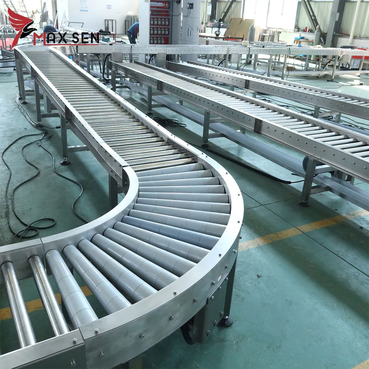 Maxsen Customized Roller Conveyor Hot Sale Industrial Steel Stainless Steel Roller Conveyor Warehouse Logistics Centers New