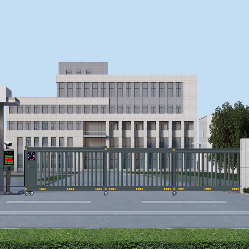 Industrial Aluminum Alloy Automatic Straight Sliding Gate Factory Complex Vehicle Access Control Segment Sliding Gate