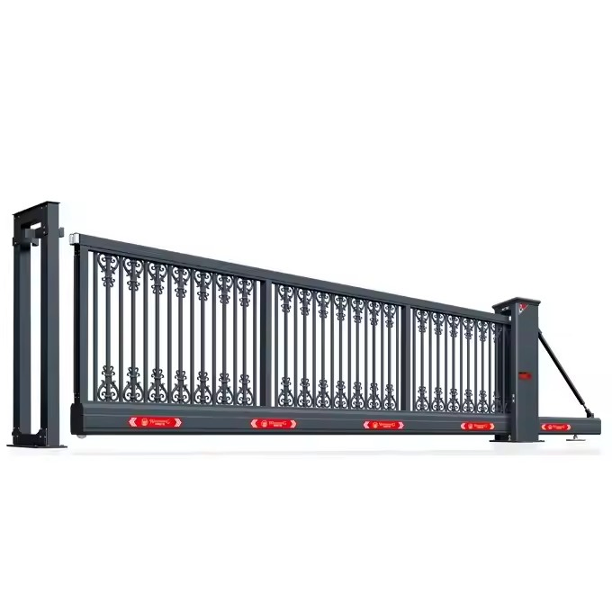 Telescopic Folding Fence Gate Composite Driveway Front Sliding Gate Door Industrial Cantilever Sliding Gate