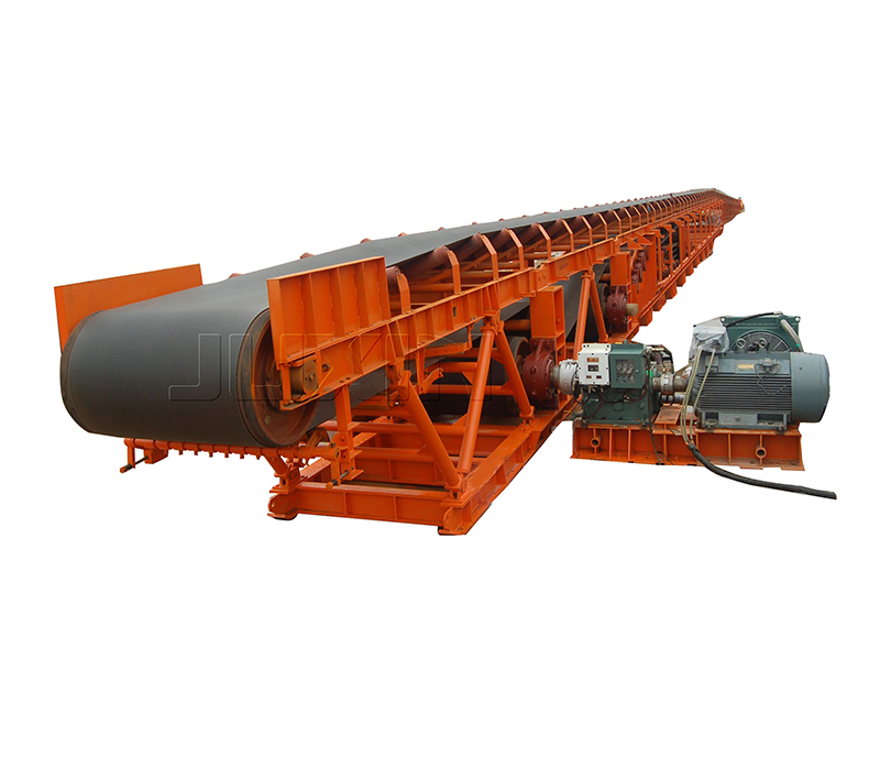 Long Distance Industrial Roller Conveyor with Rubber Belt
