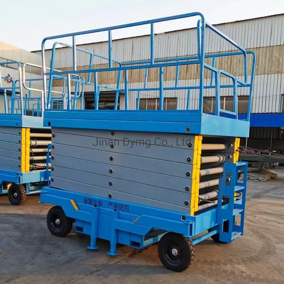 Dymg 10m Hydraulic Towable Battery Powered Mobile Scissor Lift Platform