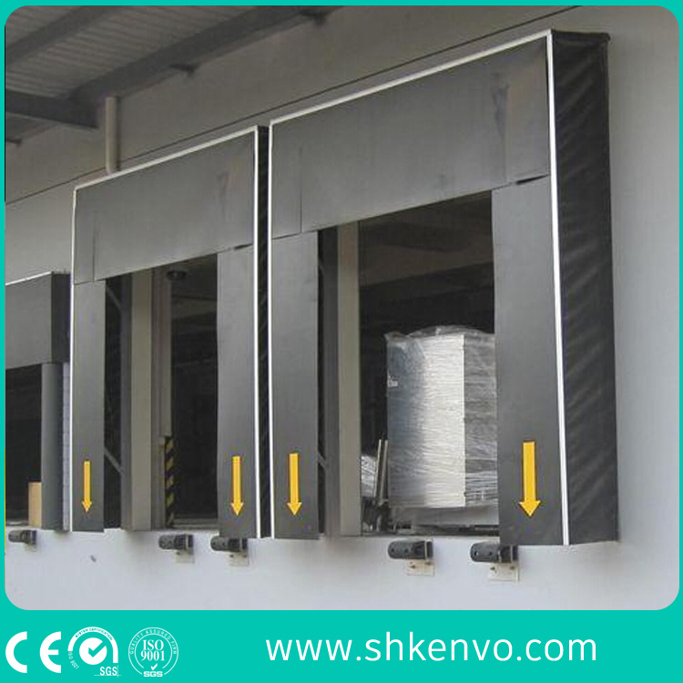 Mechanical or Retractable PVC Fabric Curtain Loading Dock Door Seal or Dock Shelter for Logistics Warehouse Loading Bays