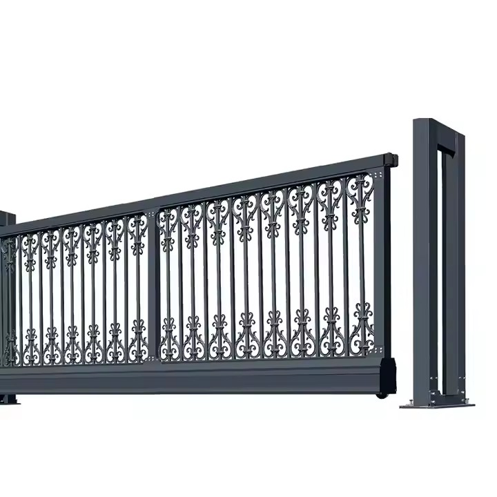 Telescopic Folding Fence Gate Composite Driveway Front Sliding Gate Door Industrial Cantilever Sliding Gate