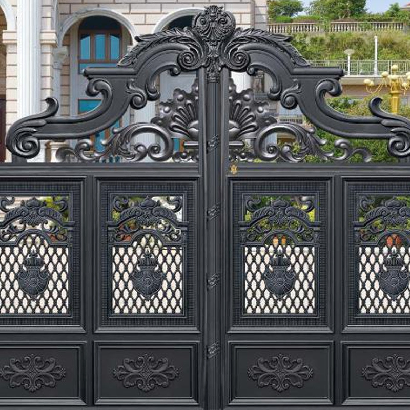 Decorative Aluminium Industrial Metal Driveway Gate, Nice Looking Swing Gate Aluminum