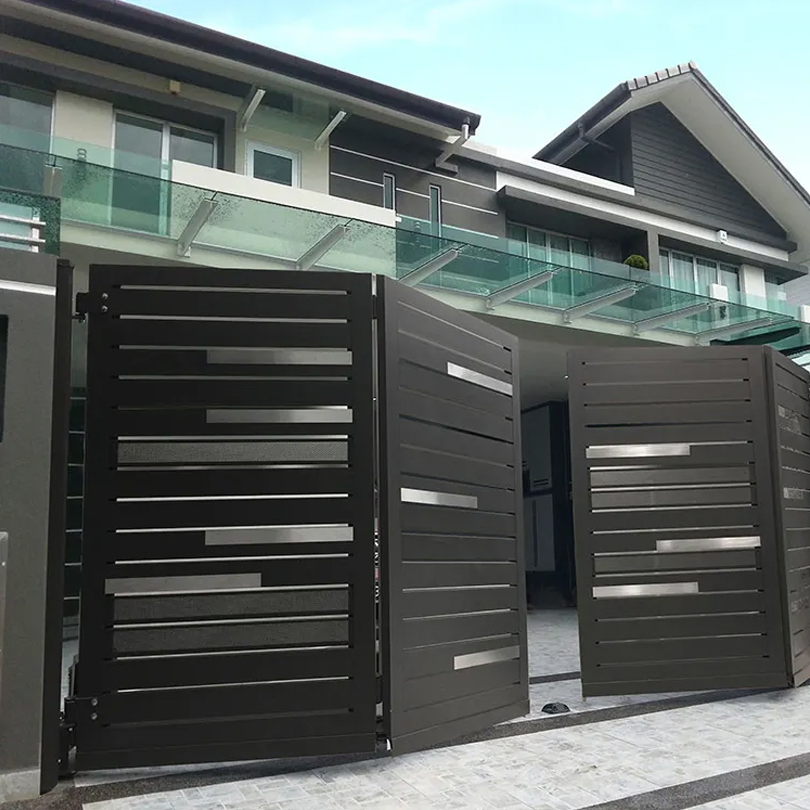 Custom Gate Design Automatic Fancy Sliding Main Fence Metal Panel Industrial Entrance Gate