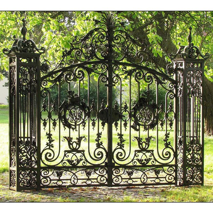 Wrought Iron Gate Custom New Design Industrial Style
