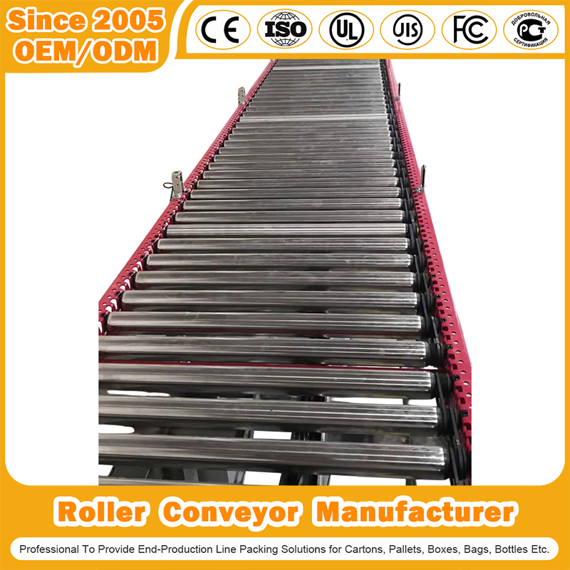 Conveyor Manufacturer Customized Robot Palletizer Powered Slat Unloading Galvanized Food Grade Industrial Roller Conveyor for Biscuits Bread Nut Packaging Line