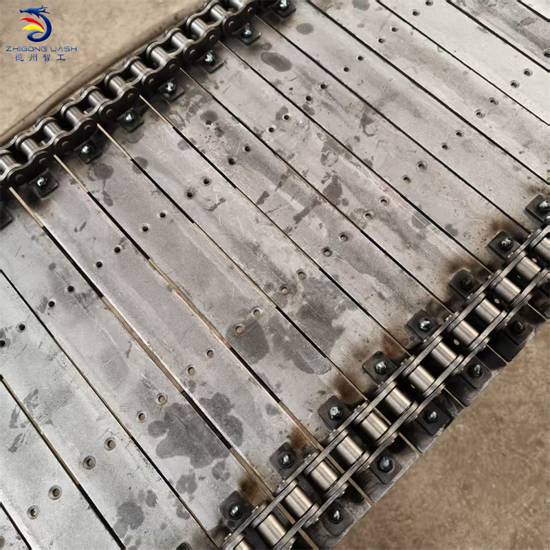 Pre-Assembled Heavy-Duty Chain Conveyor with Perforated Plates &amp; Roller Drive for Industrial Lines
