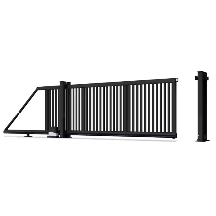 Telescopic Folding Fence Gate Composite Driveway Front Sliding Gate Door Industrial Cantilever Sliding Gate