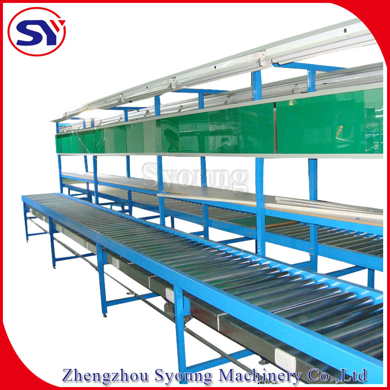 Motorized Industrial Steel Roller Conveyor for Carton Packages Pallets Roller Bed Table Conveyor