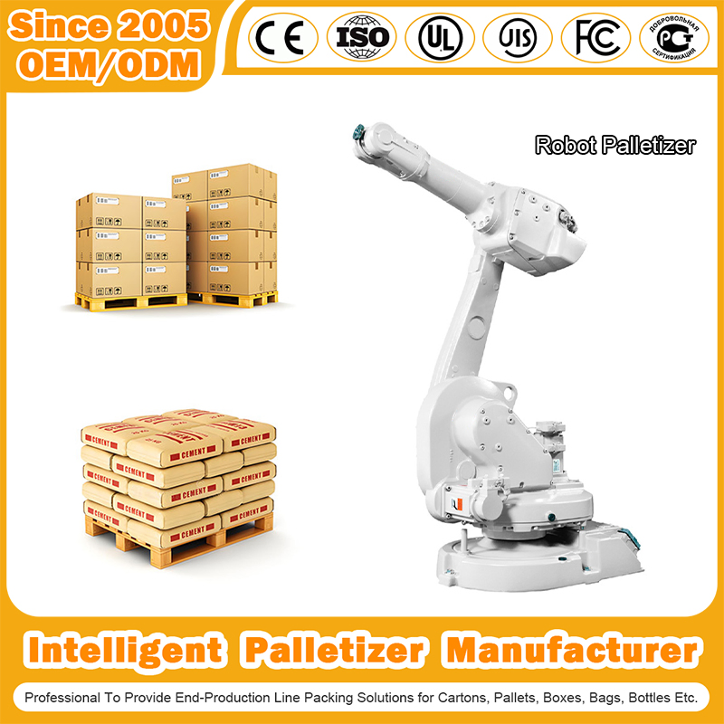 Conveyor Manufacturer Customized Robot Palletizer Powered Slat Unloading Galvanized Food Grade Industrial Roller Conveyor for Biscuits Bread Nut Packaging Line