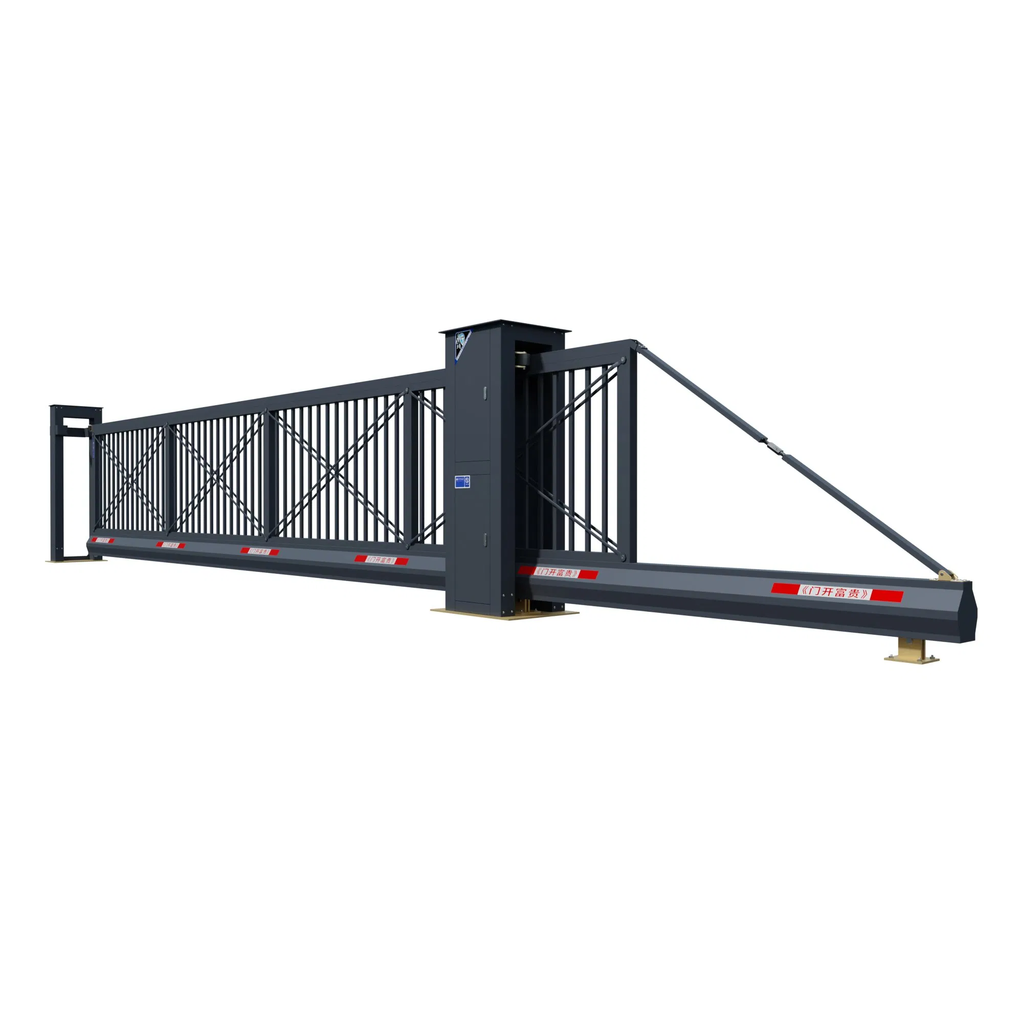 Xgy China Factory Modern Industrial Secure Design Electric Motor Opener Curved Fence Slide Gate Automatic Aluminium Cantilever Sliding Door for Houses Entrance