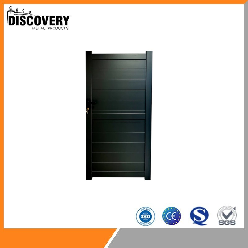 New Style Can Custom Horizontal Single Panel Modern Main Gate Design Aluminium Sliding Gate Metal Panel Industrial Entrance Gate