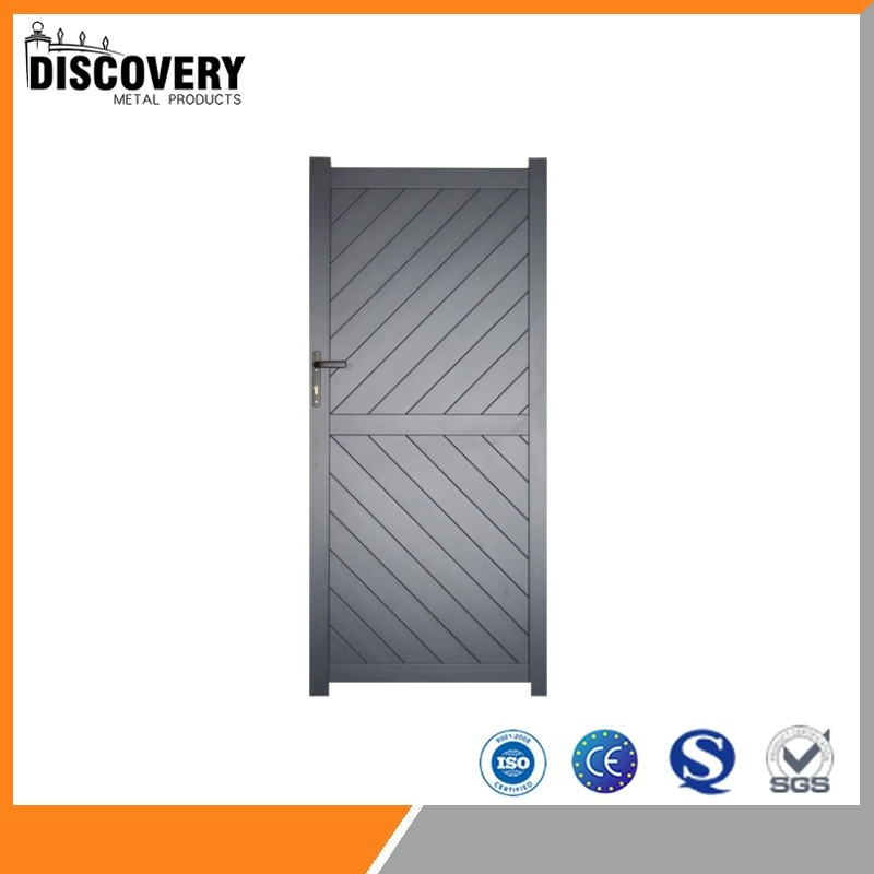 New Style Can Custom Horizontal Single Panel Modern Main Gate Design Aluminium Sliding Gate Metal Panel Industrial Entrance Gate