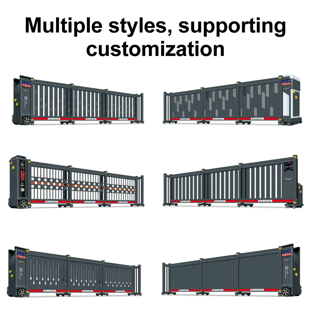 Industrial Aluminum Alloy Automatic Straight Sliding Gate Factory Complex Vehicle Access Control Segment Sliding Gate