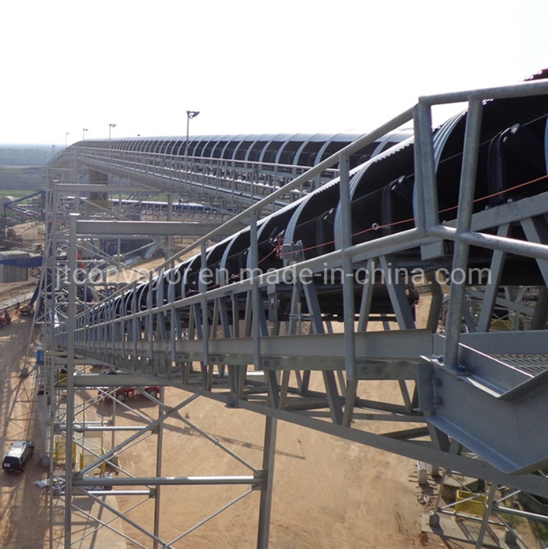 Industrial Bulk Fixed Gravity Roller Powered Radial Mobile Truck Loading Corrugated Sidewall Chevron Rubber Belt Conveyor for Coal Mining Cement Quarry Crusher