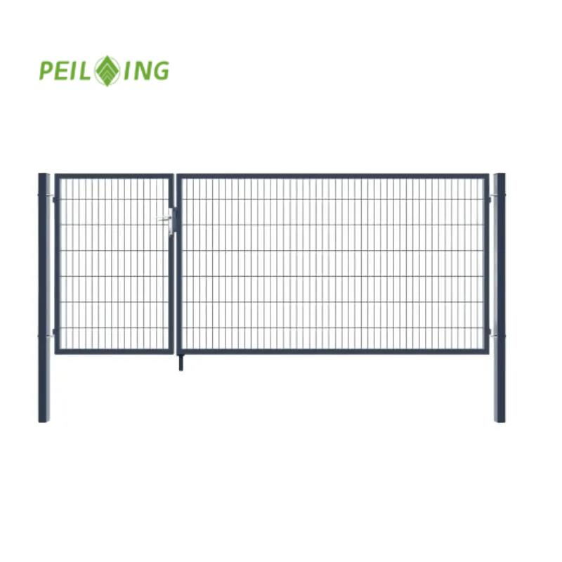 1688 Factory High Strength Double Wire Mesh Gate with Anti Corrosion Coating for Industrial Zone